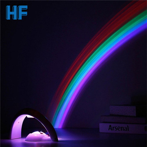 Amazing Colorful LED Rainbow Light Baby Kids Children Child Night Light Romantic Christmas Projector Lamp for Sleeping Bedroom ► Photo 1/6