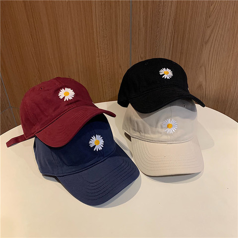 New daisy baseball cap female / male GD Korean baseball cap G-Dragon embroidered baseball cap adjustable cotton men woman  hat ► Photo 1/6