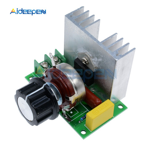 AC 220V 4000W High Power SCR Speed Controller Electronic Volt Regulator Motor Governor Dimmer Module for Thermostat Dimming ► Photo 1/6