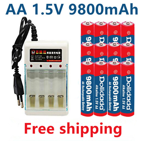 2-16pcs New Tag AA battery 9800 mah rechargeable battery AA 1.5 V Rechargeable New Alcalinas drummey + Free Delivery ► Photo 1/6