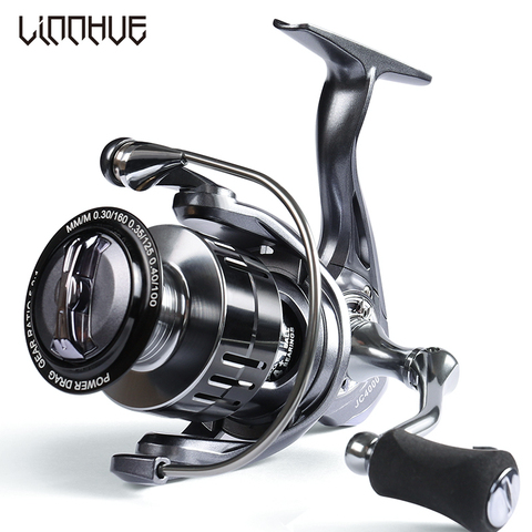 LINNHUE 2022 Summer All Metal Fishing Reel JC3000 4000 Spinning Reel 5.2:1 High Speed Max Drag 8kg High Quality Reel Fishing ► Photo 1/6