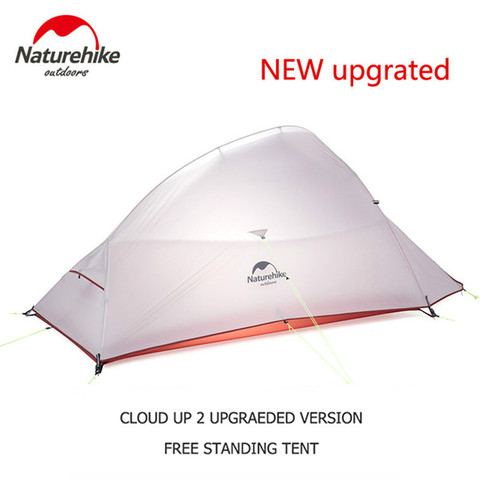 Naturehike Cloud Up Serie 123 Upgraded Camping Tent Waterproof Outdoor Hiking Tent 20D 210T Nylon Backpacking Tent With Free Mat ► Photo 1/6