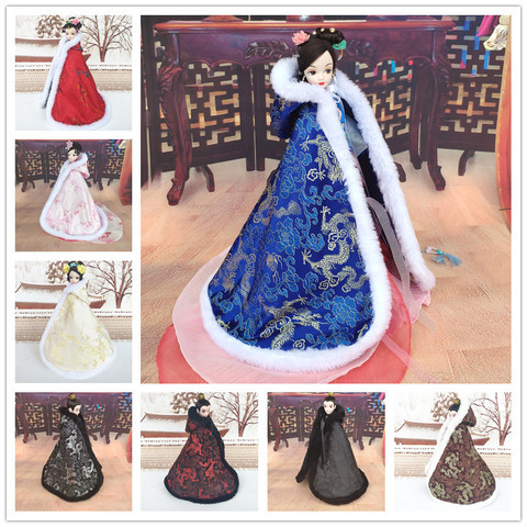 1/4 1/3 Chinese Style Cloak 30cm BJD Doll Clothes Cape Overcoat Mantle Big Hide Cover Clothing Outfit for Barbie Dolls Accessory ► Photo 1/6