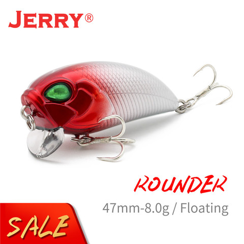 Jerry Rounder ultralight trout bass pike wobbler fishing lures rattling deep diving 8g47mm crank magnetic weight artificial bait ► Photo 1/6