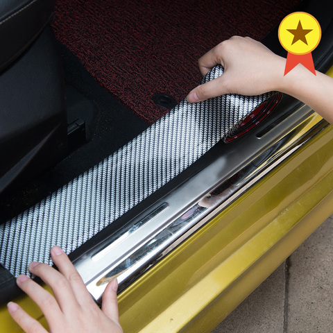 Car Styling Carbon Fiber Rubber Moulding Strip Soft Black Trim Bumper Strip DIY Door Sill Protector Edge Guard Car Stickers 1M ► Photo 1/1