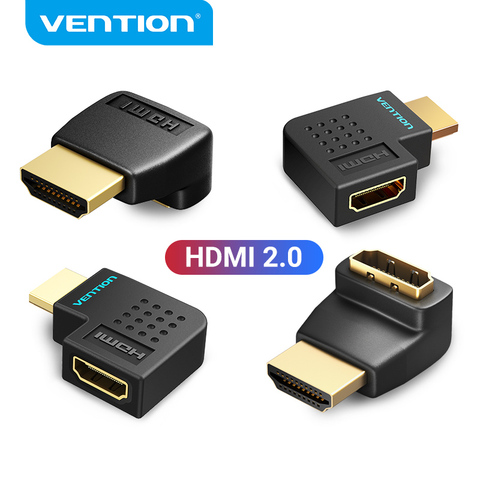 Vention HDMI Adapter 270 90 Degree Right Angle HDMI Male to HDMI Female Converter for PS4 HDTV HDMI Cable 4K HDMI 2.0 Extender ► Photo 1/6