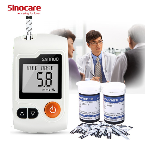 medical devices glucometer Sinocare GA-3 Diabetes  Glucose Meter & Test Strips Lancets Glucometro Medical Blood Sugar Monitor ► Photo 1/6