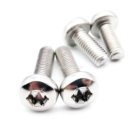 20pcs M5 Torx Screw 304 Stainless Steel GB2672 Six-Lobe Pan Head  Round Bolt Machine Security Screw Length=6-30mm 10mm 16mm 25mm ► Photo 1/6