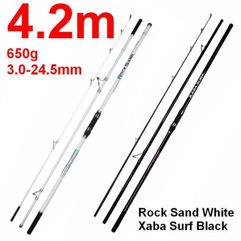 ZZ16 5000g White Rock 4.2M Sand Black Xaba Carbonfiber SurfCasting Surf Casting Rod Tip Dia. 3mm Butt 24.5mm 650g Bait 100-250g ► Photo 1/1