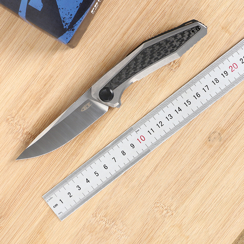 Green thorn, 0470 titanium alloy folding knife D2 blade, carbon fiber + Titanium 3D handle outdoor fruit folding knife EDC tool ► Photo 1/6