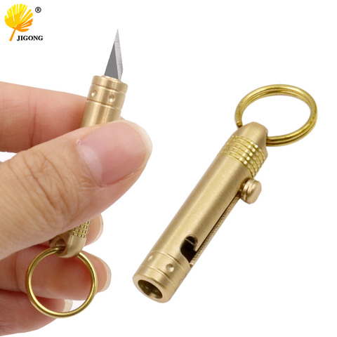 Brass mini portable tool knife paper cutter cutting paper razor blade office stationery cutting supplies ► Photo 1/6