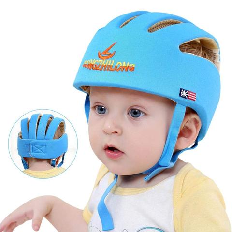 Boys Girls Winter Baby Hat Cotton Mesh Safety Baby Protective Helmet Learn To Walk Soft Adjustable Anti-Collision Children's Cap ► Photo 1/6