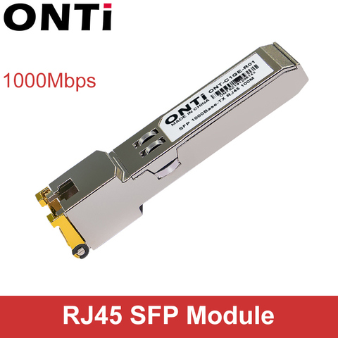ONTi Gigabit RJ45 SFP Module 1000Mbps SFP Copper RJ45 SFP Transceiver Module Compatible for Cisco/Mikrotik Ethernet Switch ► Photo 1/6