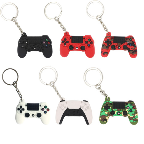 Game Machine Keychain &  Keyring Cute Gamepad Boyfriend Joystick Key Chain PS4 Game Console Keychains Bag Car Hanging Key Ring ► Photo 1/6