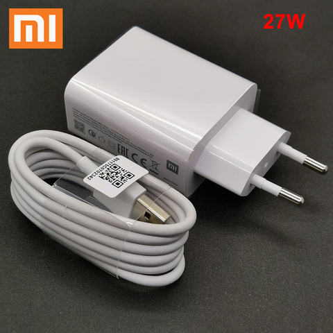 Xiaomi fast charger QC4.0 27W Fast charge Adapter Type c cable for Mi 9 10 9t Poco F2 Pro X3 X2 Redmi note 7 8 9 9s k20 k30 pro ► Photo 1/6