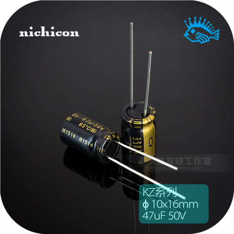 5pcs/50pcs 50V47uF 50V KZ MUSE Nichicon Japan original fever audio electrolytic capacitor ► Photo 1/3