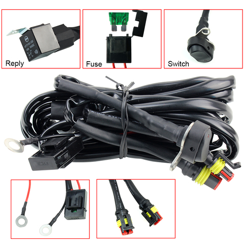 For BMW Motorcycles LED Fog Light Wiring Harness Relay Wire For BMW R1200 GS /ADV F800GS Motorcycle Fog Led Light ► Photo 1/6