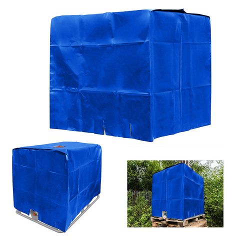 Black rainwater tank 1000 liters IBC container aluminum foil waterproof and dustproof cover Oxford cloth UV protection cover ► Photo 1/6