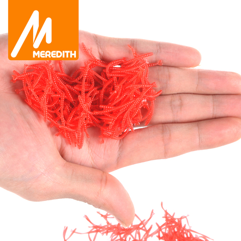 Meredith 1000pcs Smell Red Worm Lures 2cm Hot-selling  Soft Bait Carp Fishing Lure Set Artificial Fishing Tackle JXC01-2 ► Photo 1/6