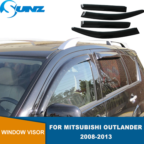 Side Window Deflector For Mitsubishi Outlander 2008 2009 2010 2011 2012 2013 Weather Shields Window Visors Sun Rain Guards SUNZ ► Photo 1/6