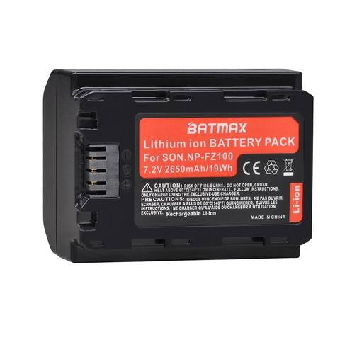 1Pc 2650mAh NP-FZ100 NP FZ100 Camera Battery Akkus for Sony NPFZ100 Z-Series, Alpha A7 III, A7R III, A9, A9R, A9S, A6600 ► Photo 1/3