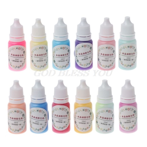 12 Bottles Liquid Macaron Candy Color Resin Pigment Dye Resin Epoxy Jewelry DIY Pigment Drop Shipping ► Photo 1/6