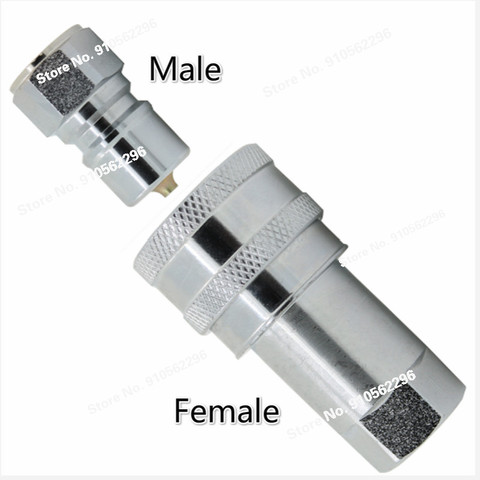 1/8 1/4 3/8 1/2 3/4 1 inch Male  Female Hydraulic Quick Coupler Close Type Quick Coupling Steel Material Plug Socket Connector ► Photo 1/5