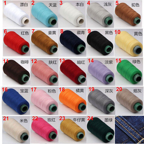 20s/3 1300 Yards Jeans Overlocking Sewing Machine Polyester Thick Thread Sewing Supplies 24 Colors ► Photo 1/5