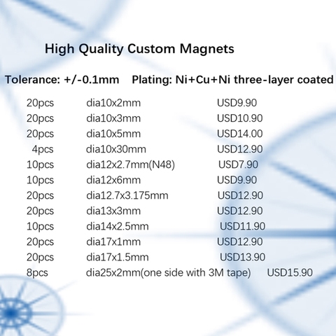 Super Strong Round  Magnet Magnetic Customized Neodymium Iron Boron Neo Rare Earth Craft Parts Various Size Available ► Photo 1/6