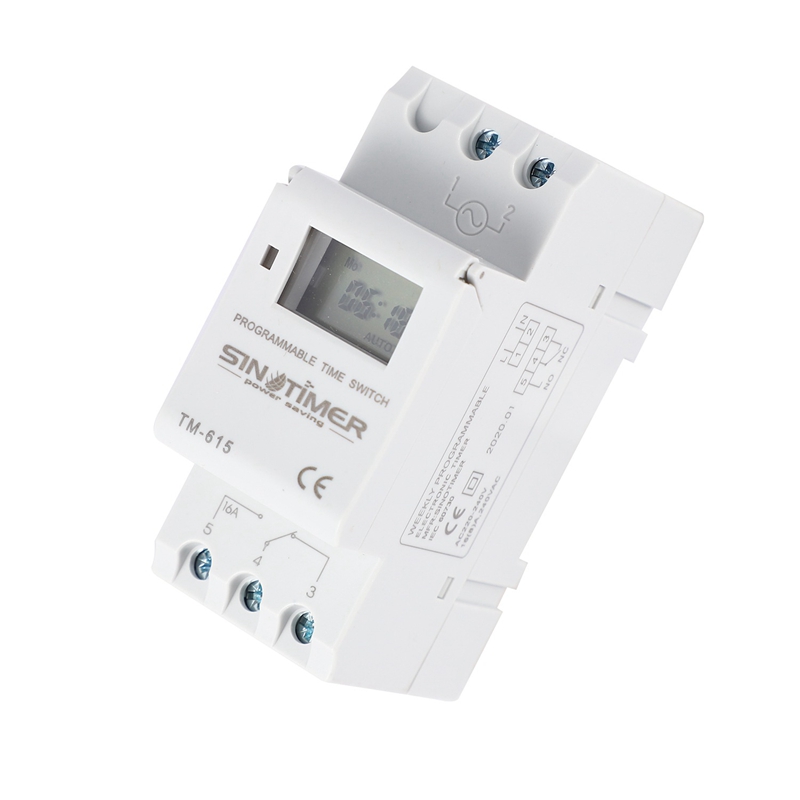 30A 7 Days Programmable Digital Timer Time Control Switch Din Rail Mount