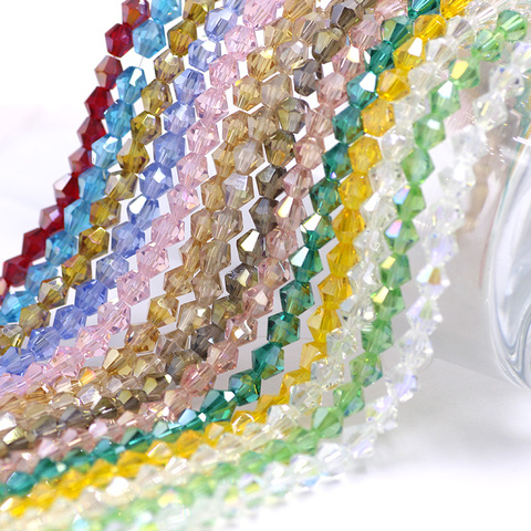 ZHUBI 2/3/4/6mm AAA Shining Loose Bicone Glass Bead AB Charms Spacer Crystal Craft Beads DIY Bracelet Making Accessories joyeria ► Photo 1/6