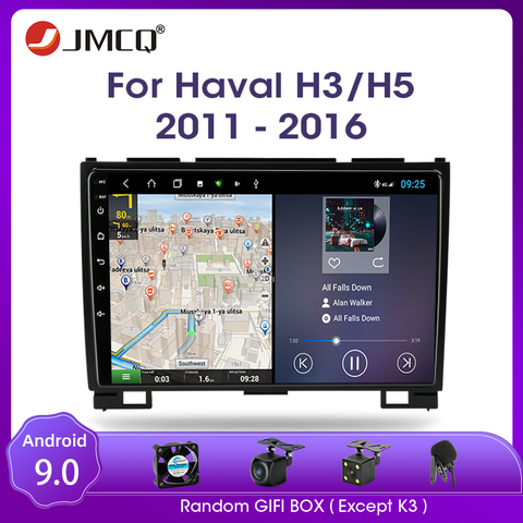 JMCQ Android 9.0 RDS DSP For Great Wall Hover H5 H3 2011-2016 Car Radio Multimidia Video 2din 4G+64G GPS Navigaion Split Screen ► Photo 1/6