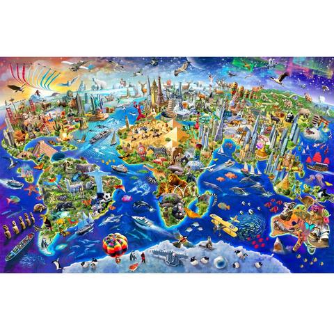 Oversize world famous painting series wooden jigsaw puzzle 5000 pieces 1000 pieces children's educational toy gift decorative pa ► Photo 1/6