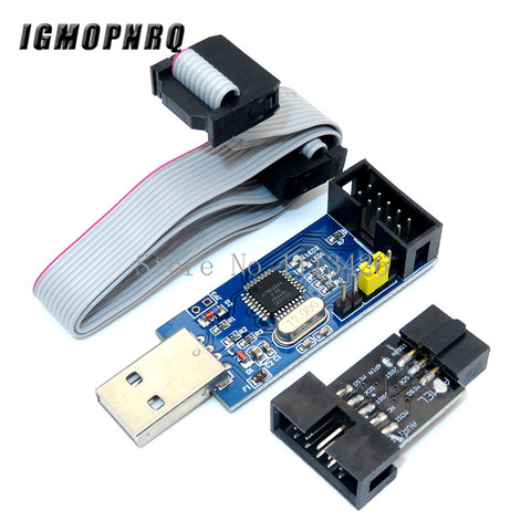 1Set 10Pin To 6 Pin Adapter Board + USBASP USBISP AVR Programmer USB ATMEGA8 ATMEGA128 ATtiny/CAN/PWM 10Pin Wire Module DIY ► Photo 1/1
