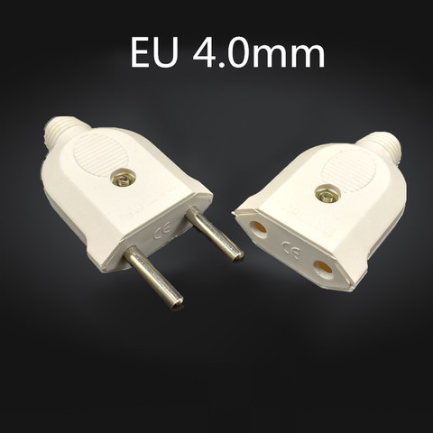 1pc EU European 2 Pin AC Electric Power Male Plug Female Socket Outlet Adaptor Adapter Wire Rewireable Extension Cord Connector ► Photo 1/6