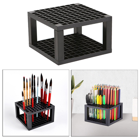 Pen Holder 96-Hole Paint Makeup Brushes Organizer Rack Art Supplies Hold Rack ► Photo 1/6