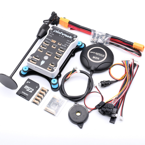 Pixhawk PX4 PIX 2.4.8 32 Bit Flight Controller+M8N GPS+XT60 power module+gps holder+Safety Switch+Buzzer+PPM+I2C+ 4G SD ► Photo 1/6