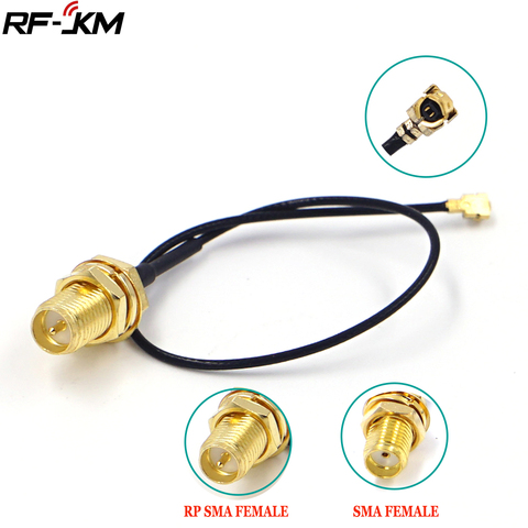 U.FL/IPX IPEX UFL to RP-SMA SMA Female Male Antenna WiFi Pigtail Cable ufl ipex 1.13mm RF Cable 15CM ► Photo 1/6