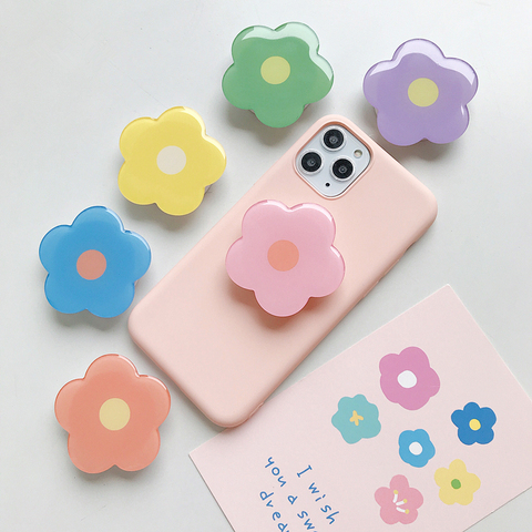 Cute Flowers Universal Extend Phone Stand Holder For Apple iPhone 11 12 pro 4s 5 5s se 6 7 8 Plus X Xr Xs Max Holder Desk Stand ► Photo 1/6