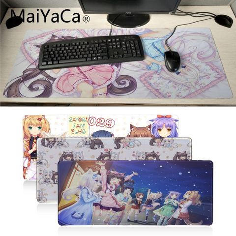 Maiyaca Chocola Nekopara Japan anime girl Big Promotion Russia gaming mouse pad gamer xl Keyboard Laptop PC notebook desk mat ► Photo 1/6