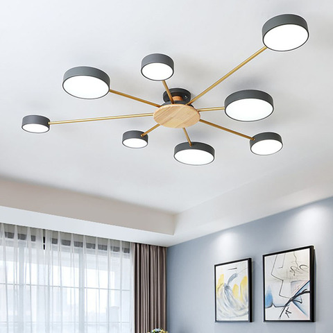 Nordic modern minimalist chandelier bedroom LED ceiling lamp