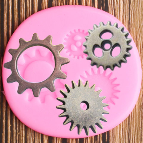 Vintage Industrial Steampunk Gears Silicone Fondant Molds DIY Party Cake Decorating Tools Polymer Clay Candy Chocolate Moulds ► Photo 1/6