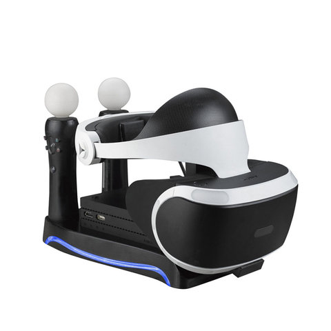 4 In 1 PS4 VR Charging Station Display Stand Docking Charger LED Showcase For Sony Playstation Move PS VR PSVR Headset ► Photo 1/6