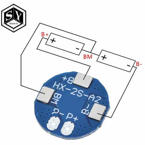 1PCS Great IT 2S 5A Li-ion Lithium Battery 7.4v 8.4V 18650 Charger Protection Board bms pcm for li-ion lipo battery cell pack ► Photo 1/6