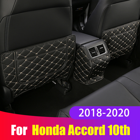 PU Leather Car Rear Seat Anti-Kick Pad Back Armrest Protection Mats For Honda Accord X 10th 2022 Accessories ► Photo 1/6