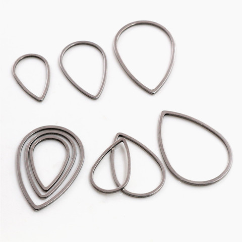 20pcs/lot 13 26 32mm Stainless Steel Waterdrop Closed Frame Teardrop Rings For DIY Earring Jewelry Makings Findings Supplies ► Photo 1/3