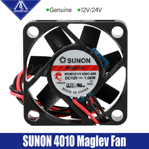 Mellow Sunon 12V/24V 3D Printer Small Cooling Magnetic Suspension Bearing 4010 Fan Cooling Extruder Hotend BLV mgn Cube Ender 3 ► Photo 1/6