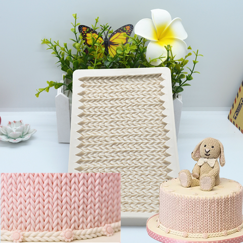 Knitted Wool Silicone Mold Resin Kitchen Baking Tool DIY Cake Chocolate Fondant Moulds Pastry Dessert Lace Decoration Supplies ► Photo 1/6