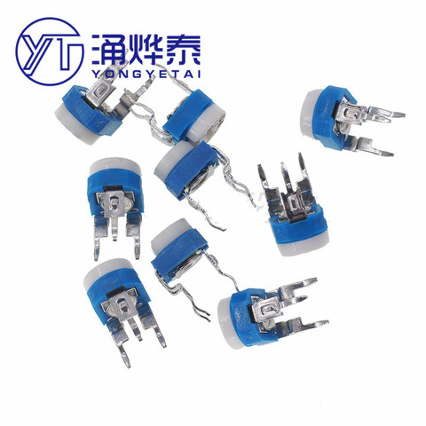 YYT 10PCS RM065 RM-065 100 200 500 1K 2K 5K 10K 20K 50K 100K 200K 500K 1M ohm Trimpot Trimmer Potentiometer variable resistor ► Photo 1/3