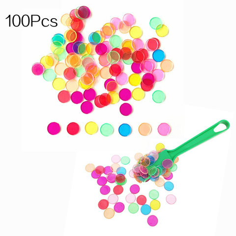 100Pcs Montessori Color Cognitive Math Learning Education Toys For Children Magnetic Stick With Plastic Coin Classroom Supplies ► Photo 1/6